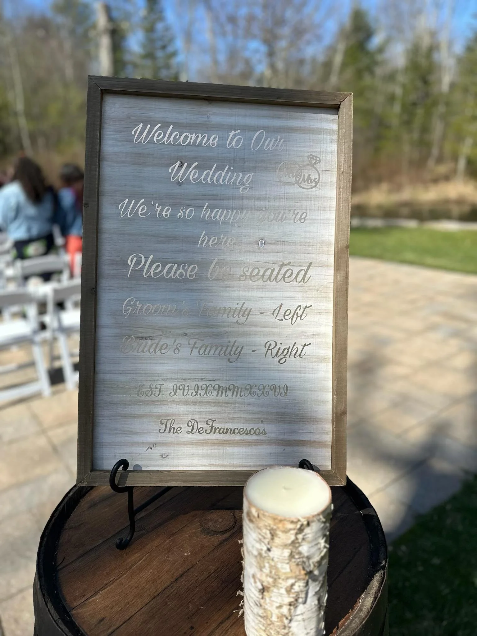 Welcome Sign for Wedding