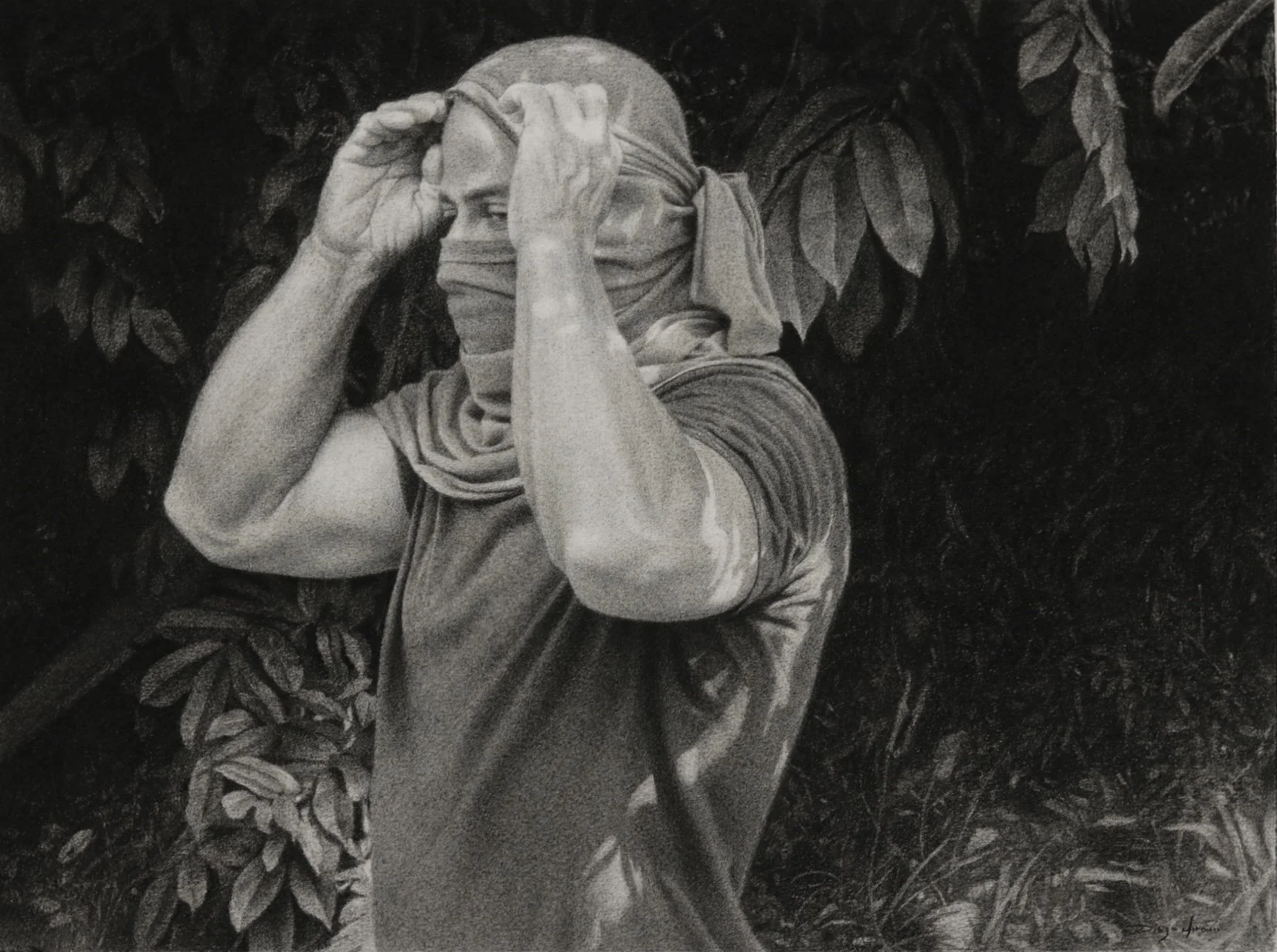 Afán, 2021. Charcoal on paper - 12.5 x 17in. Private collection.