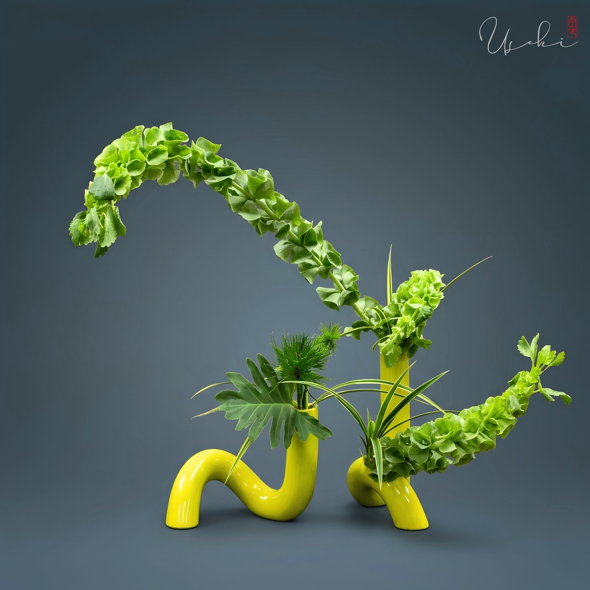 Sogetsu Ikebana powerful installation capturing dynamic tension in space