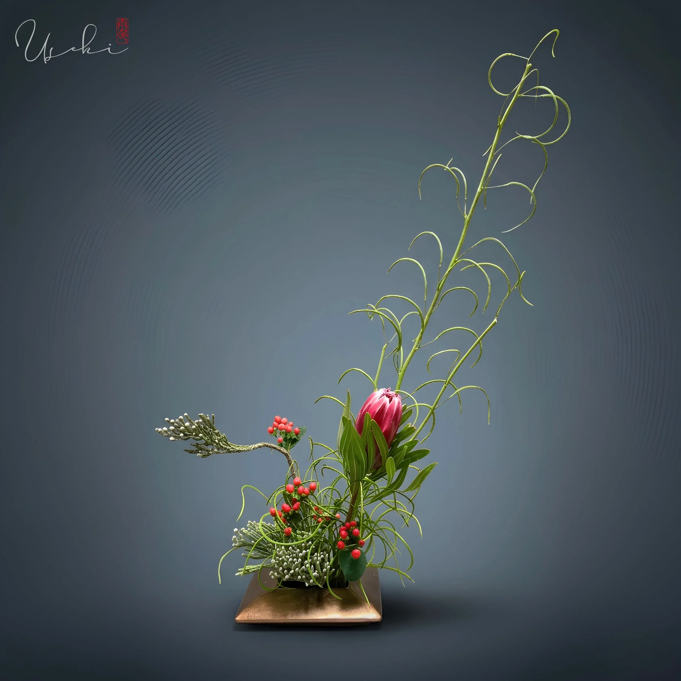 Sogetsu Ikebana master level spatial composition with infinite depth and flow
