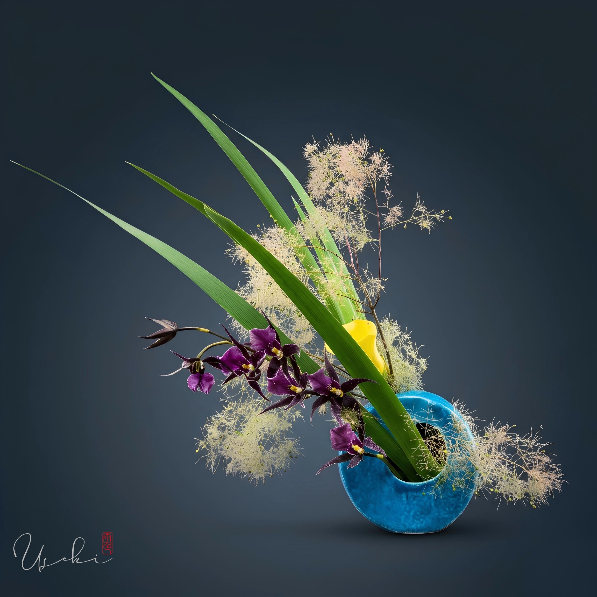 Sogetsu Ikebana expressive floral composition capturing the rhythm of changing seasons