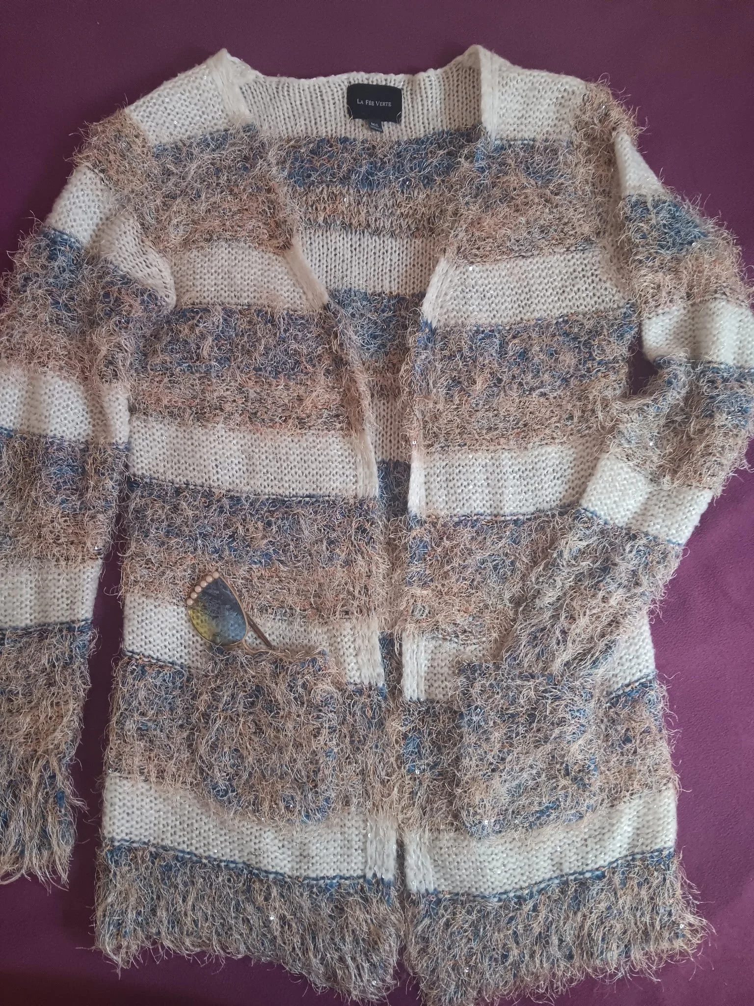 Shimmery Cardigan Sweater