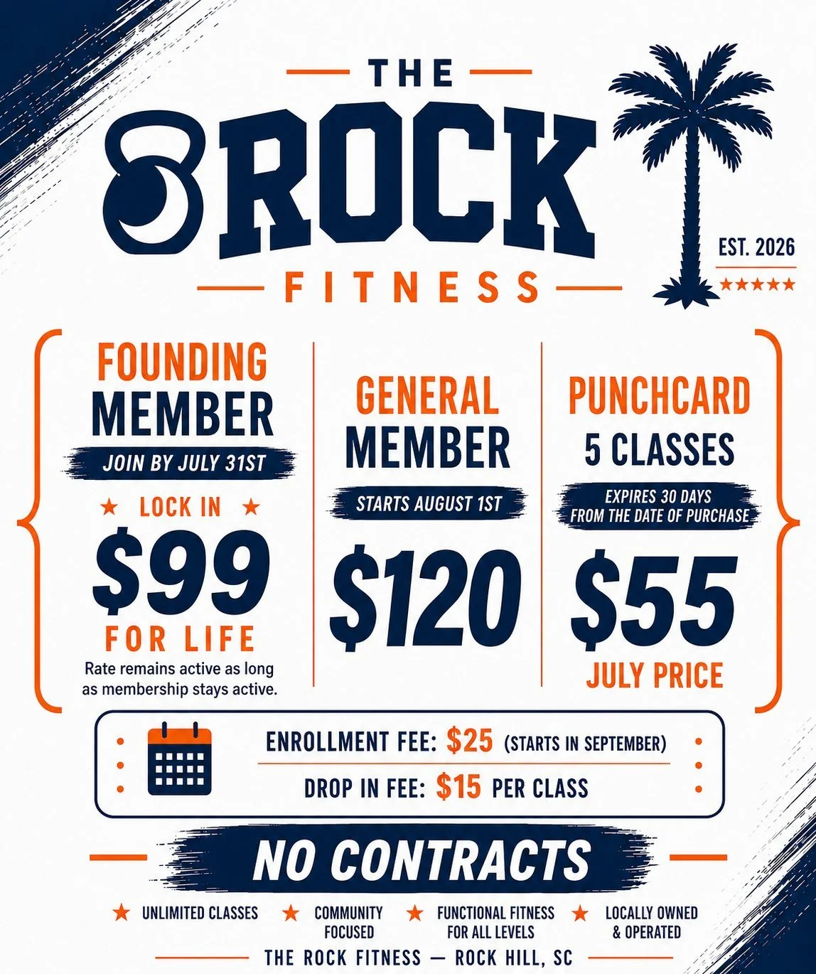 💥 MEMBERSHIP OPTIONS ARE HERE 💥

We&rsquo;re officially opening the next chapter of The Rock Fitness, and we couldn&rsquo;t be more excited to share our membership options with you!

From founding member pricing to drop-ins and punch cards, we&rsqu