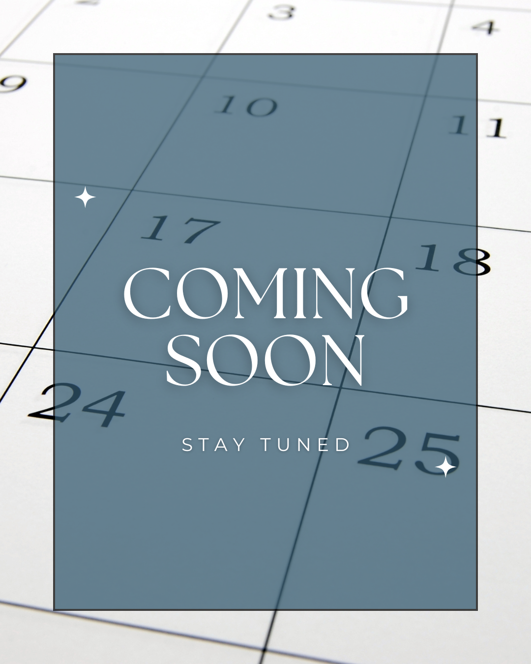 EVENTS CALENDAR COMING SOON