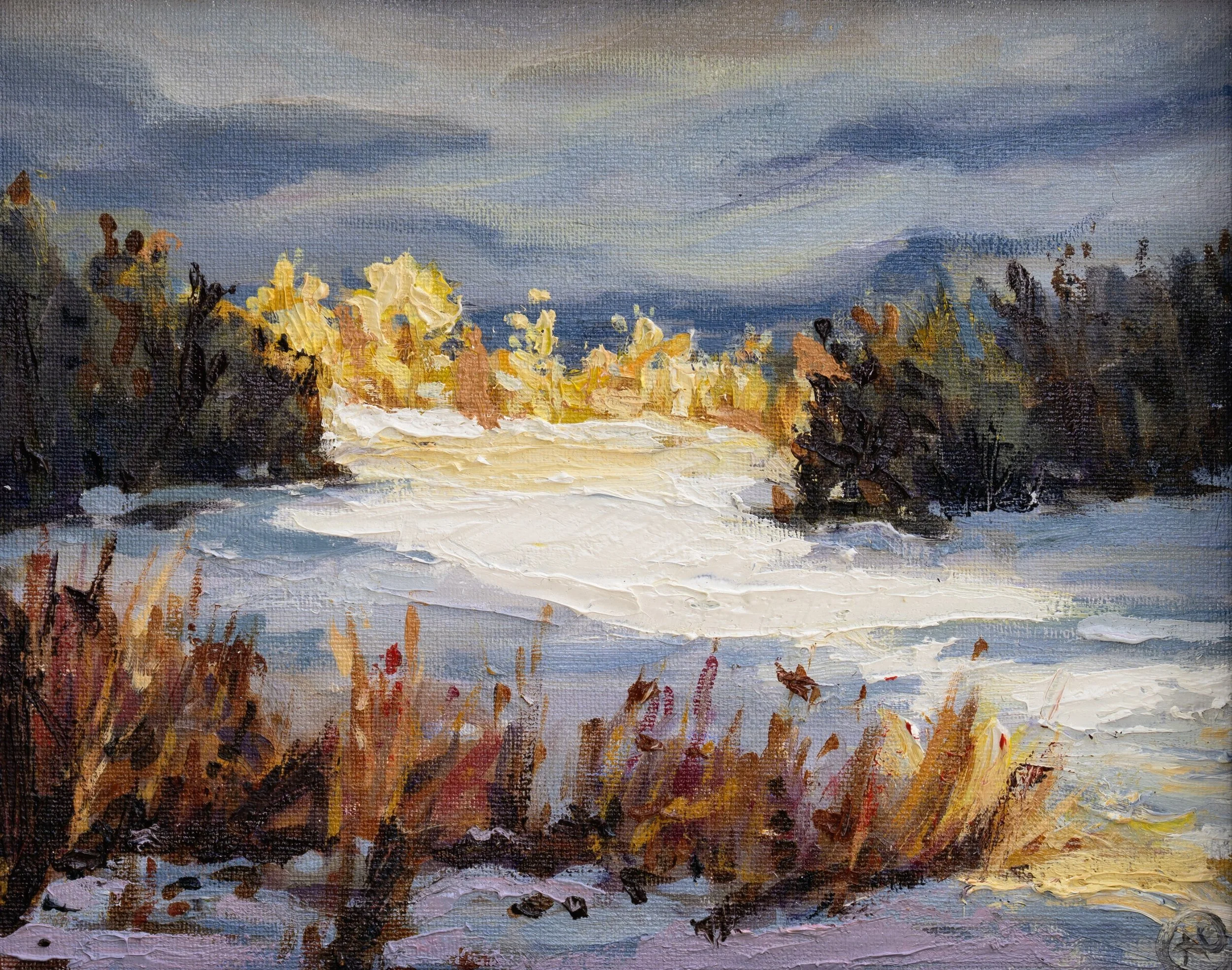 "Last Light"
8x10,
Oil on Canvas,
2024
