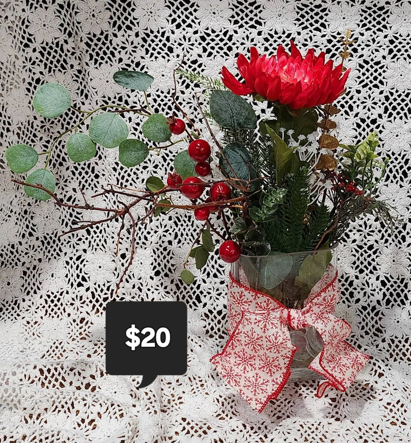 Festive Faux Floral Centerpiece