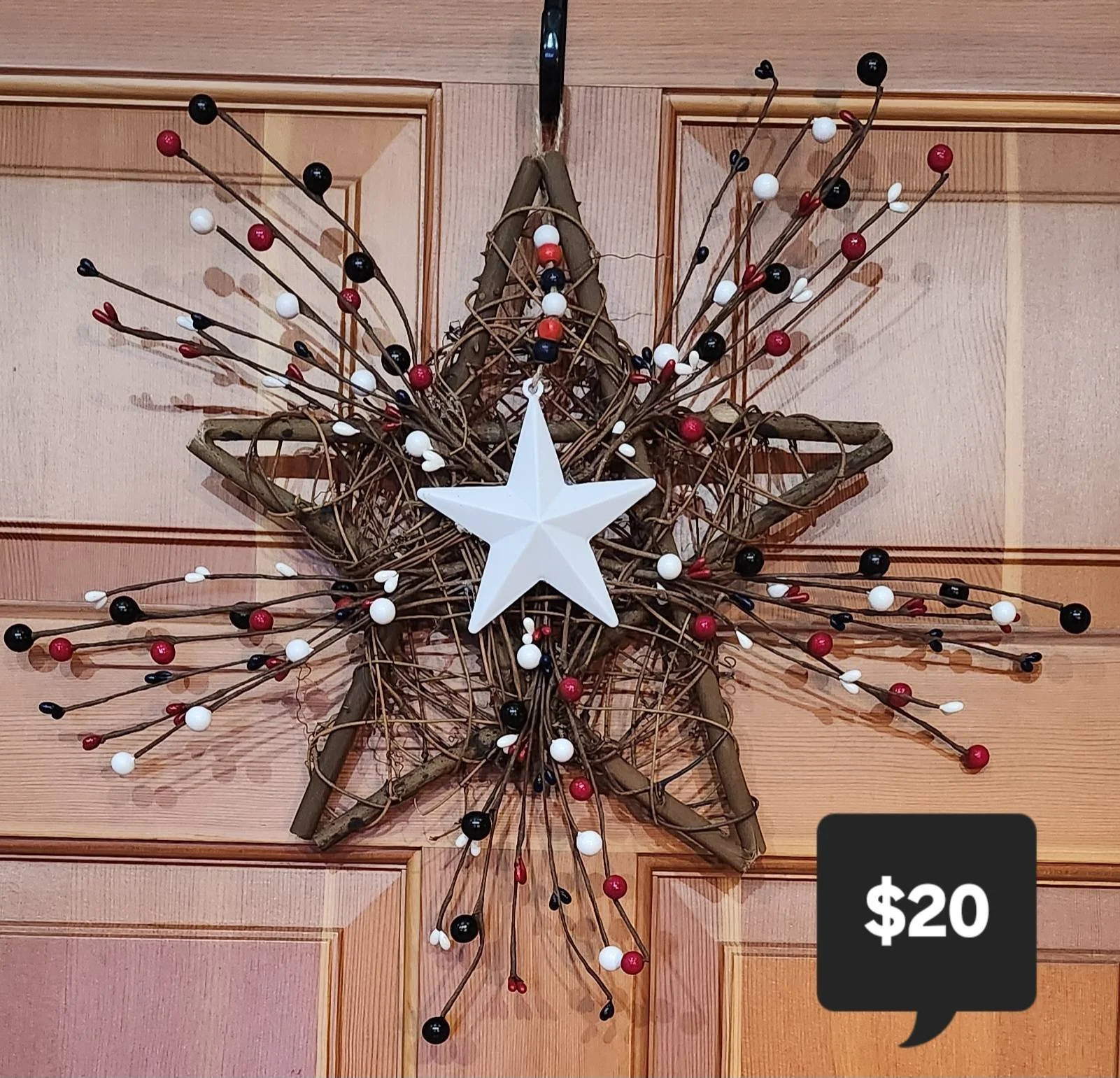 Festive Star Berry Wreath