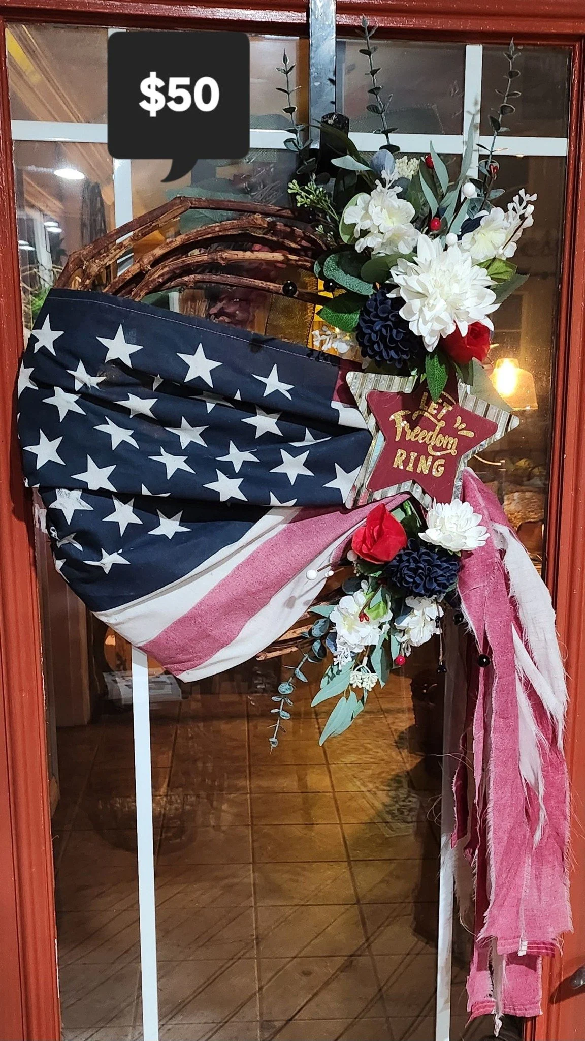 Freedom Rings Patriotic Wreath
