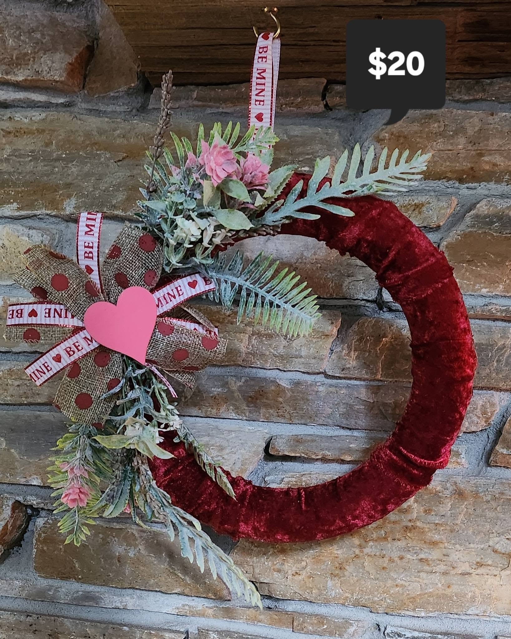 Valentine's Day Velvet Wreath