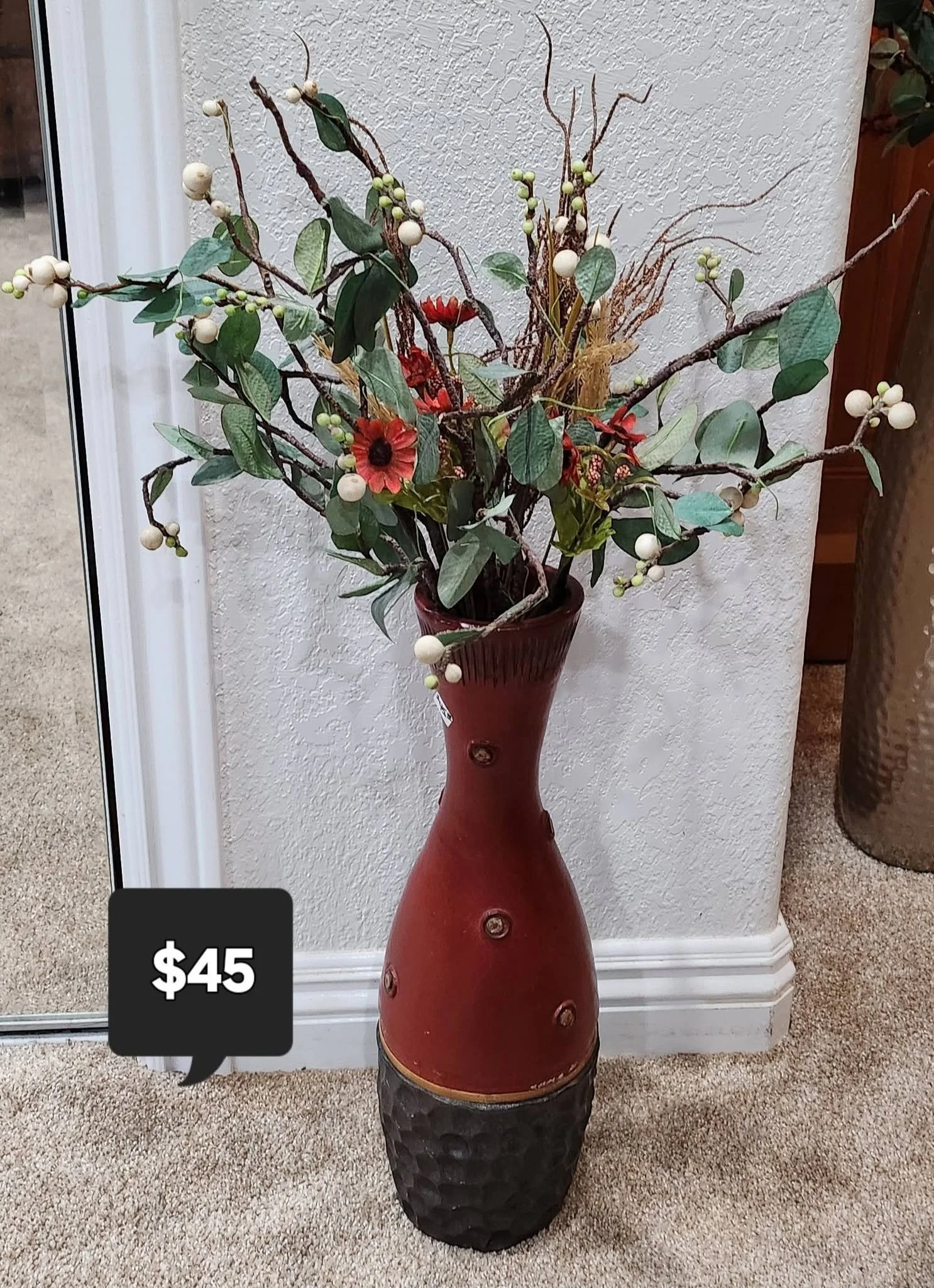 Elegant Handcrafted Floral Arrangement with Decorative Vase