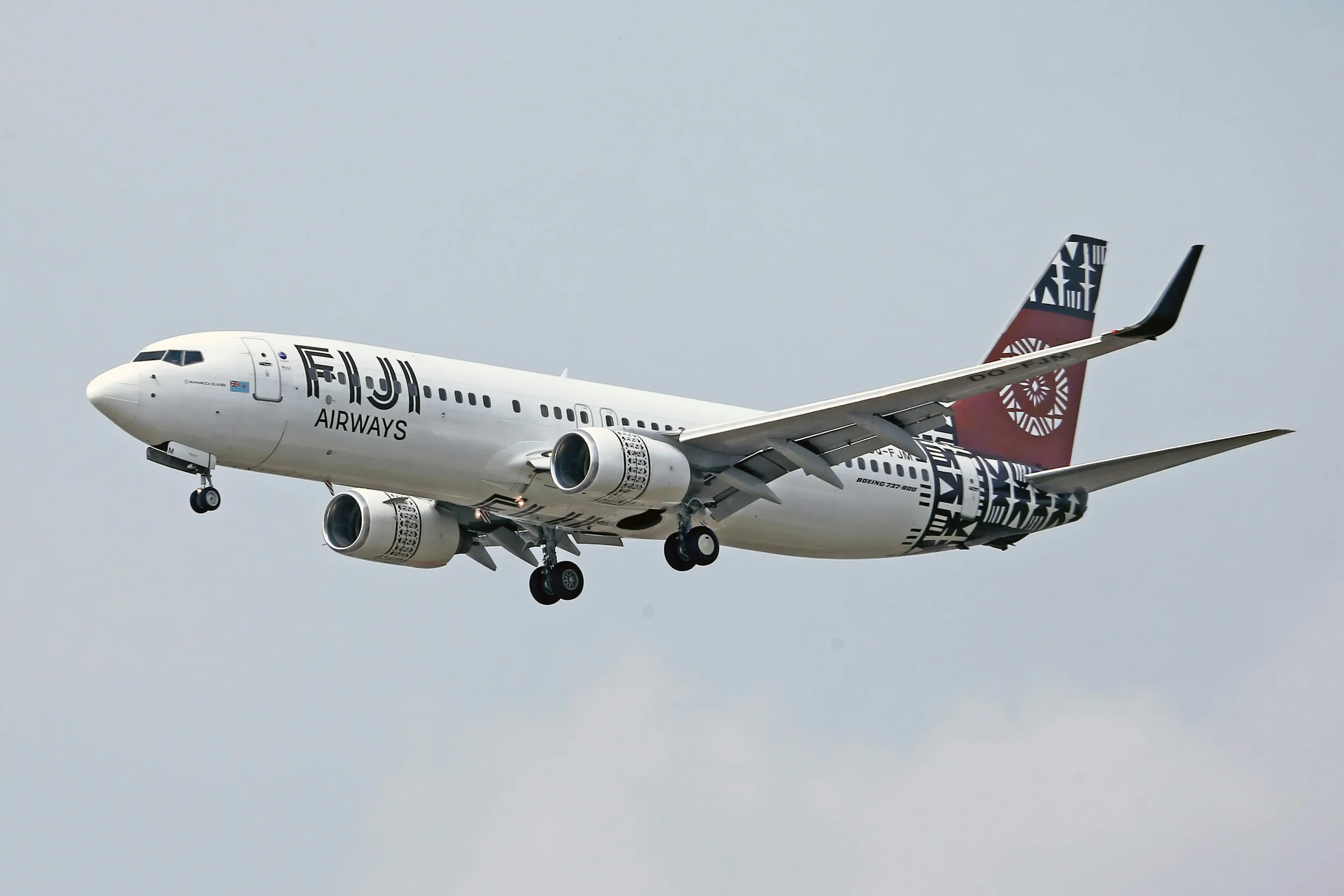 Fiji Airways Boeing 737 arriving in Fiji where all international arriving aircraft require aircraft disinsection documentation