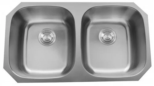 50/50 Undermount Stainless Steel Double Bowl Kitchen Sink