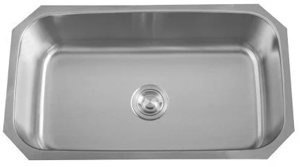 Large Rectangular Undermount Stainless Steel Single Bowl Kitchen Sink