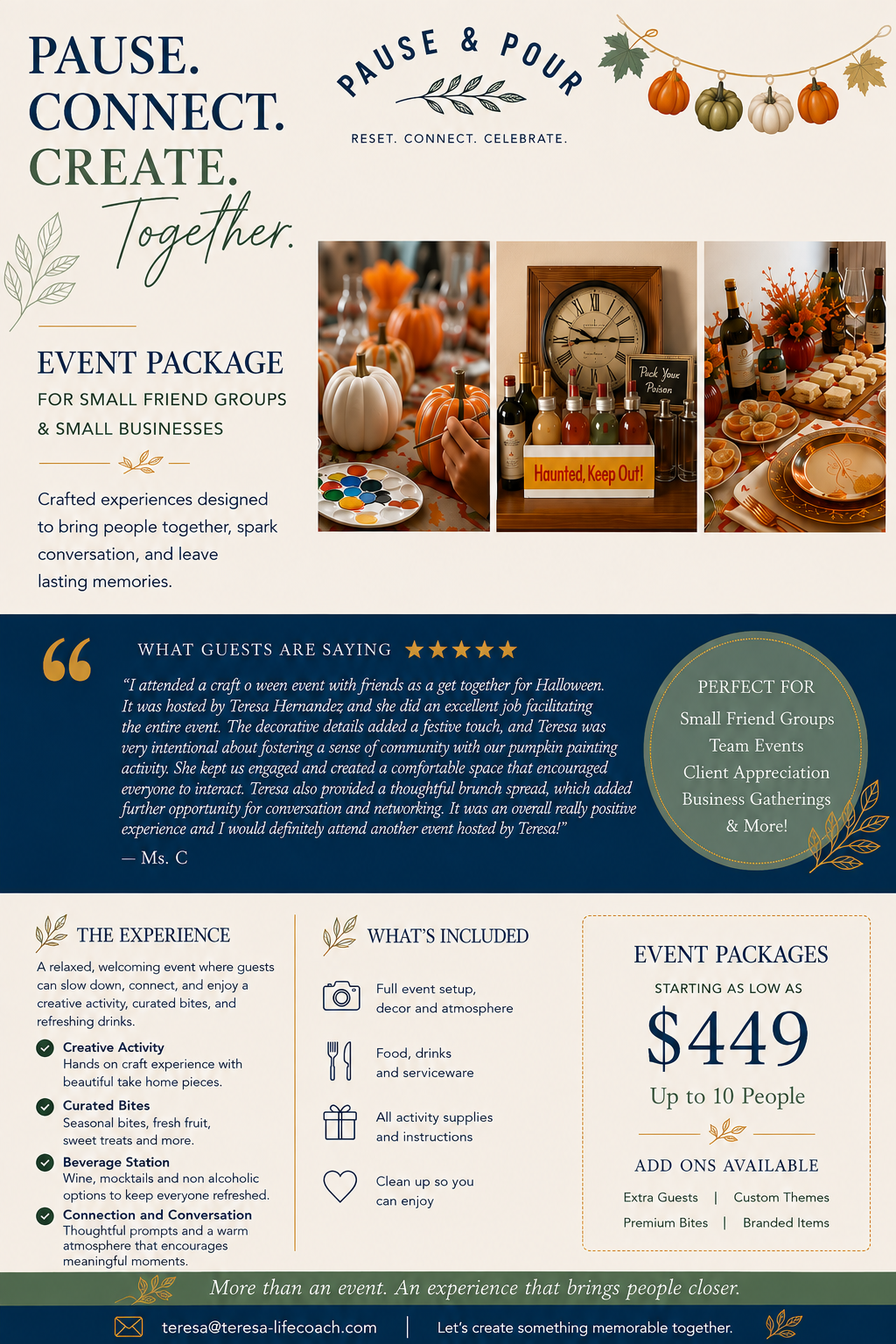 Pause & Pour Wellness Experience