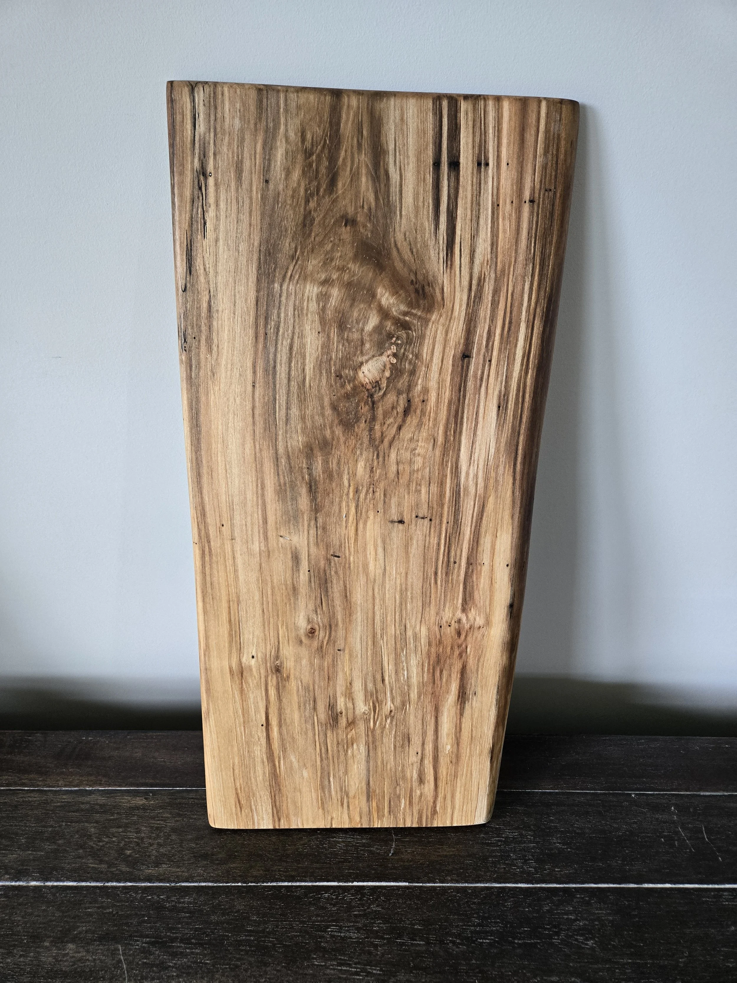 Live Edge Maple Serving Board with finger holds