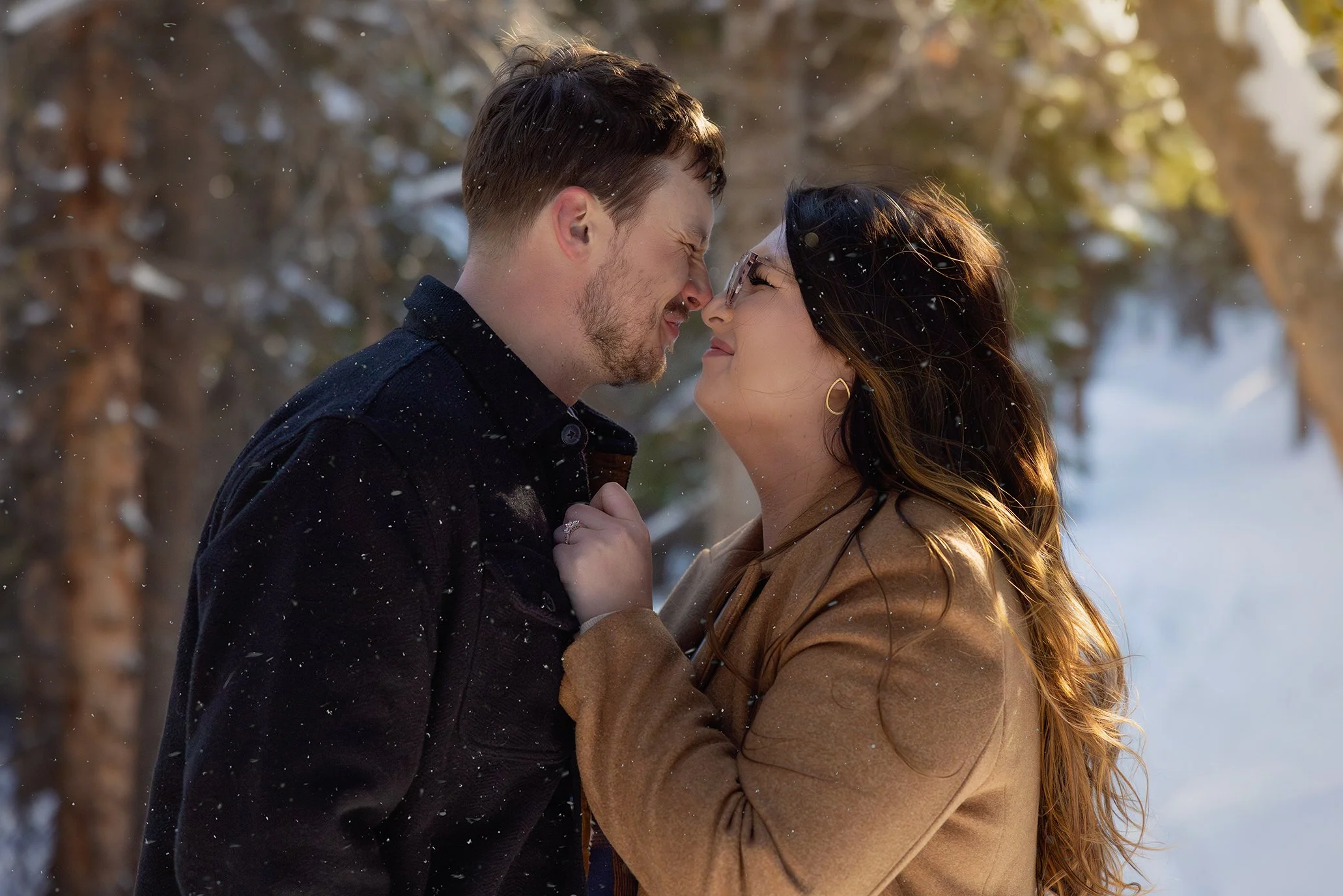 scrunchy faces, falling snow, and bunny kisses