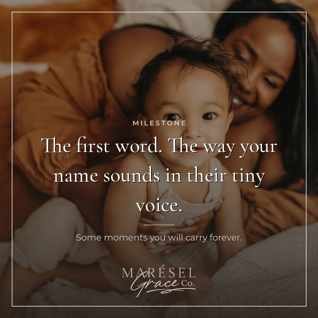 The first word. The way your name sounds coming from their tiny voice for the very first time, imperfect and completely unmistakable all at once. Some moments you will carry forever, tucked away safely for the days you need reminding of why all of th