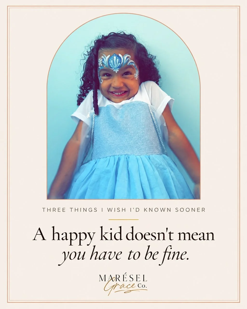 "My daughter was happy, so I decided I wasn't allowed to be struggling. That one belief cost me the most."

The parent speaking here is a composite, written for the parent of a young child who seems happy and fine. So many parents in that s