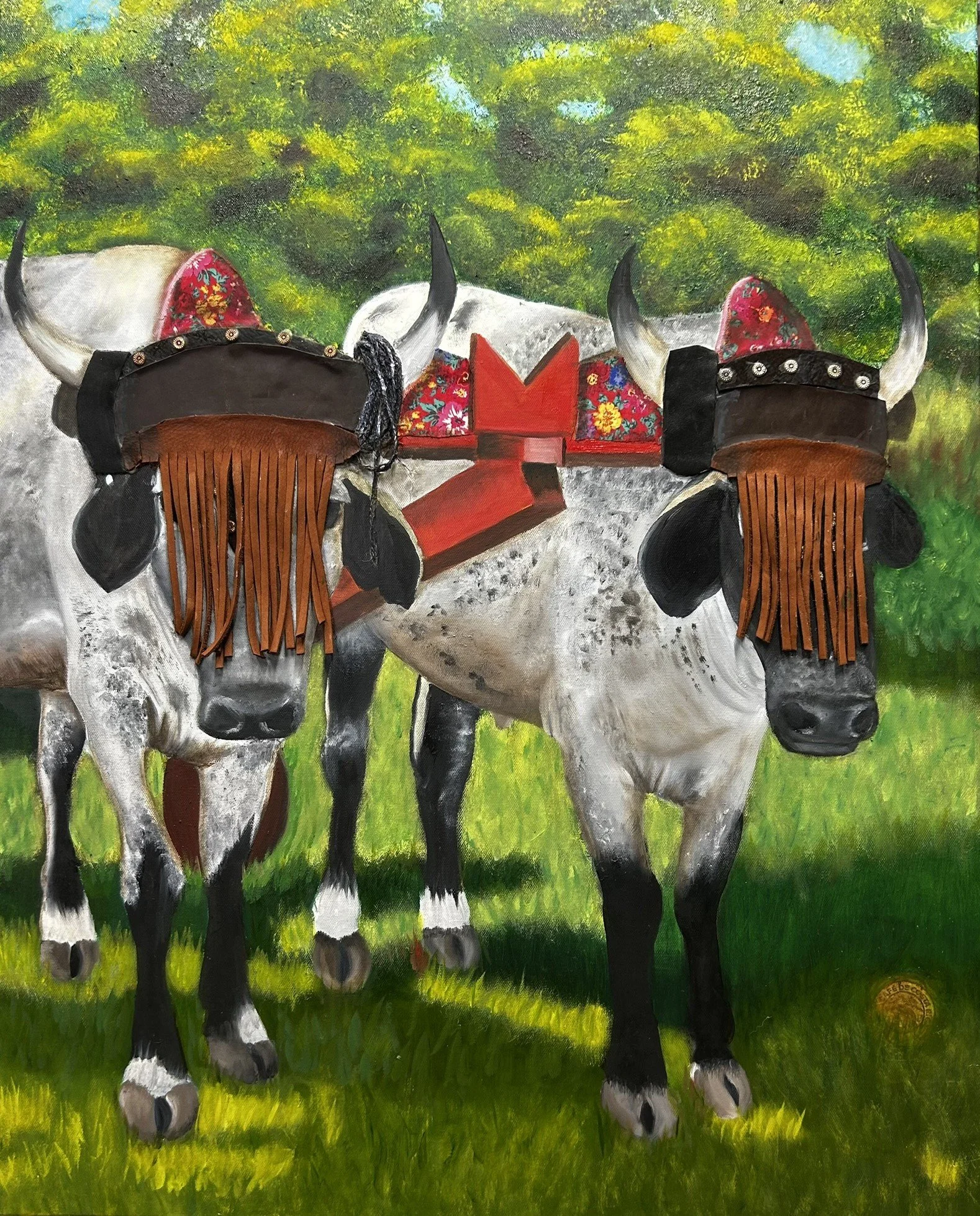 Traditional Costa Rica Oxcart Painting