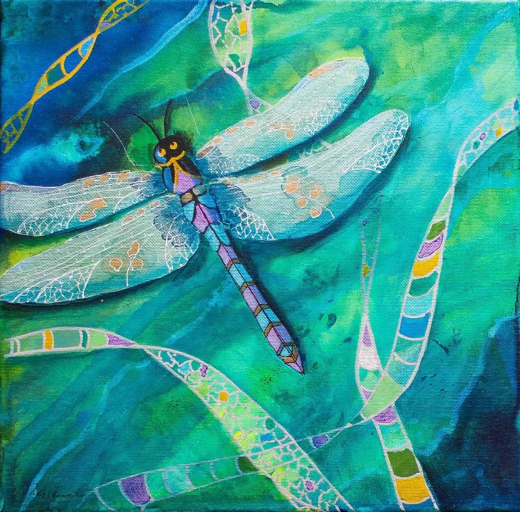 Emerald Flight 12x12in