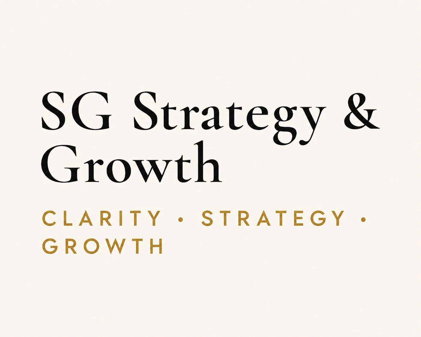 SG Strategy &amp; Growth
