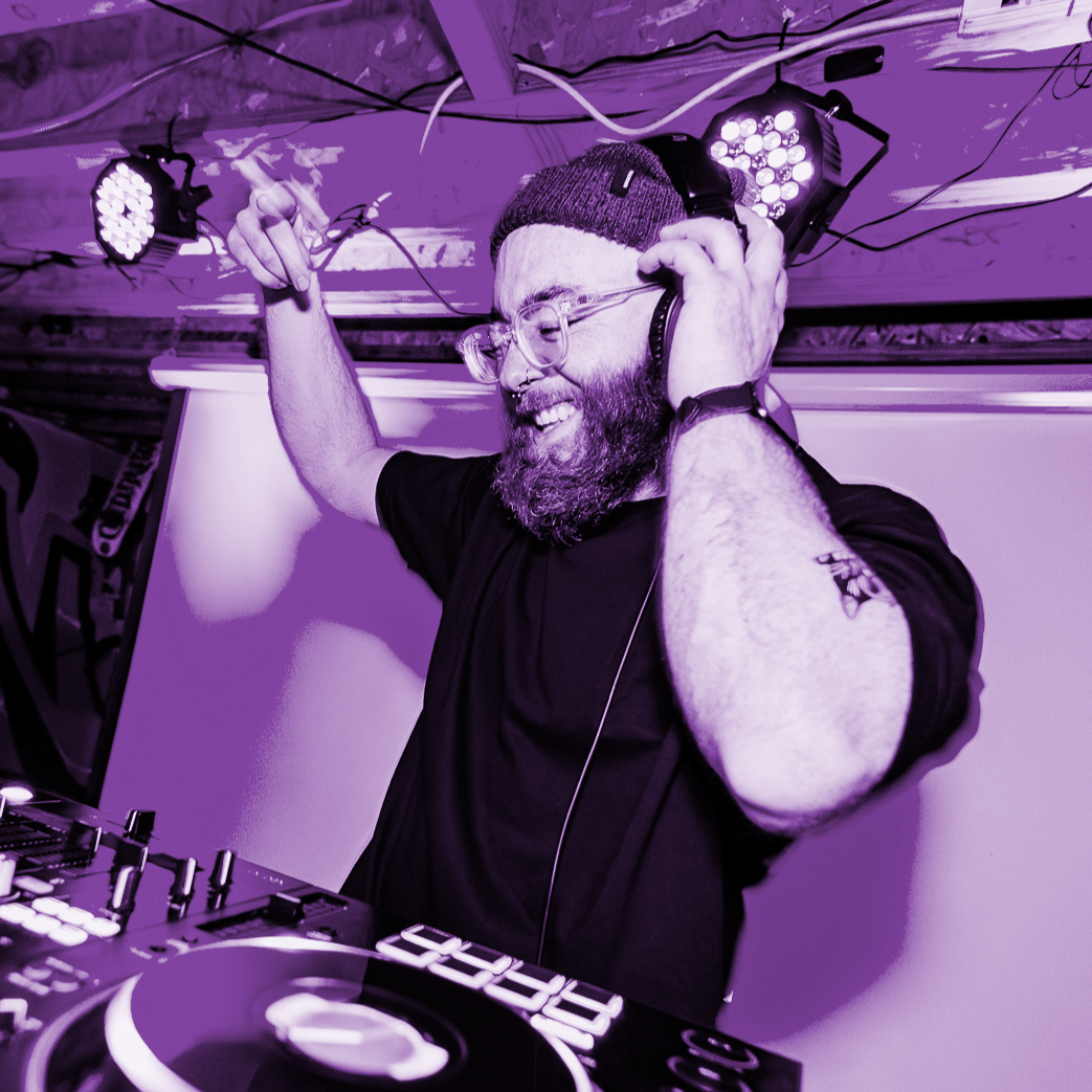 Shockley performing a DJ set
