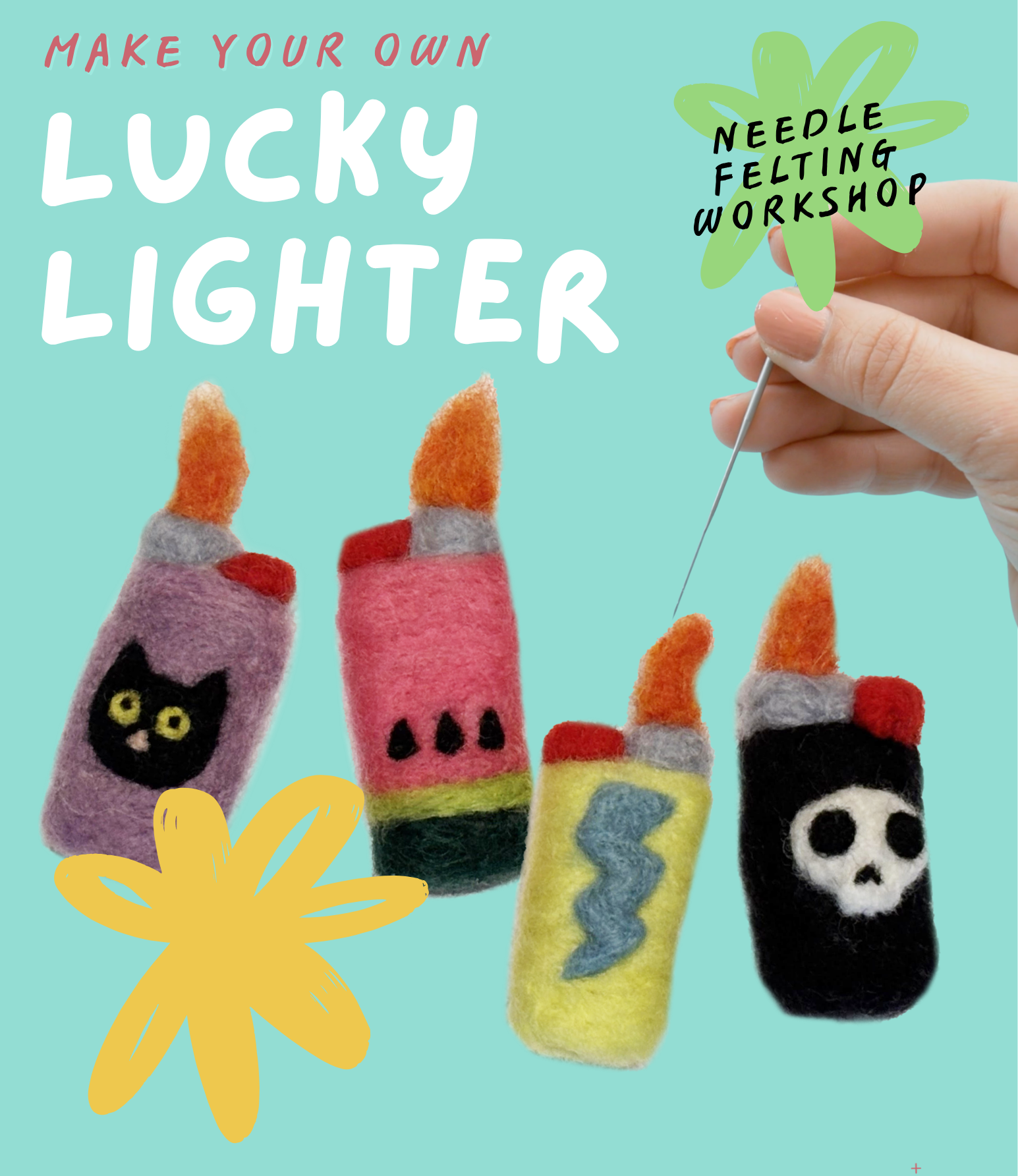 Needle Felt Your Own Lucky Lighter