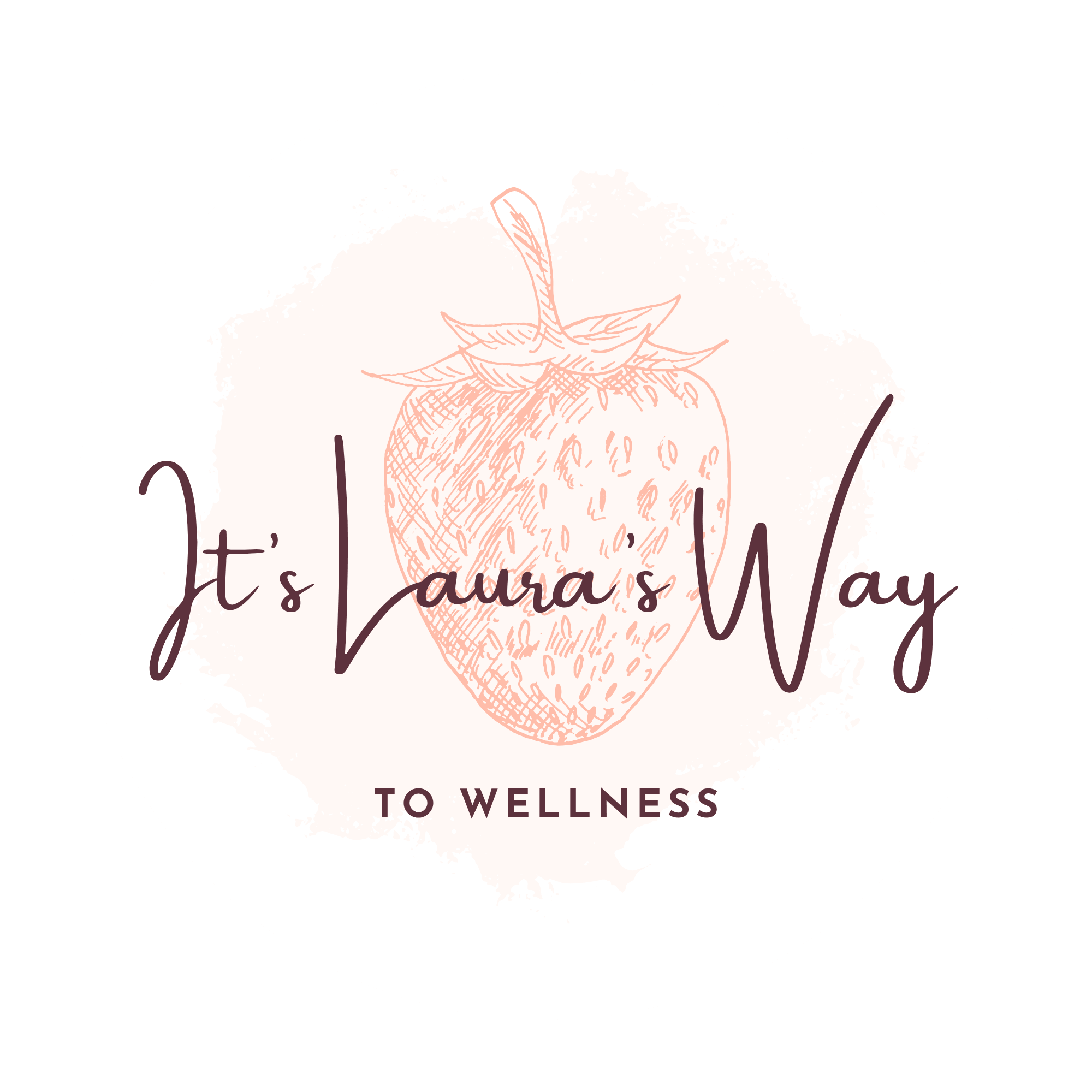 Nutrition Logo featuring a coral strawberry