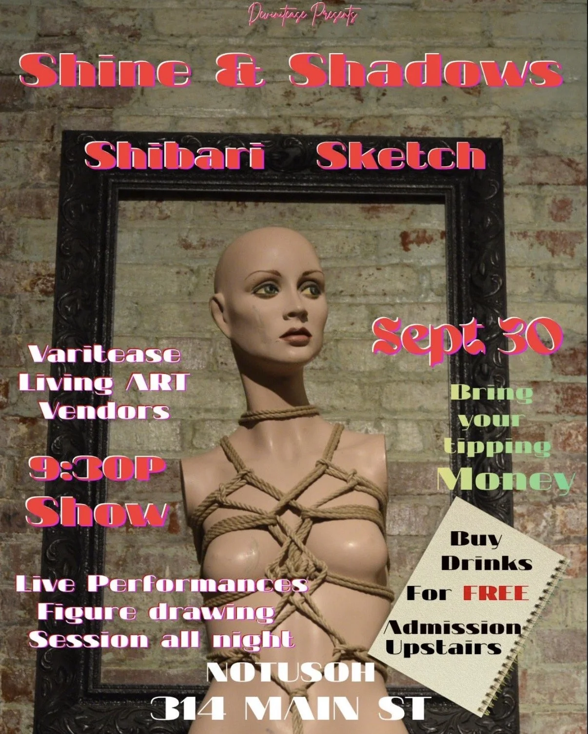 Shine & Shadows : Speakeasy Sketch An event by Dahlia Devine