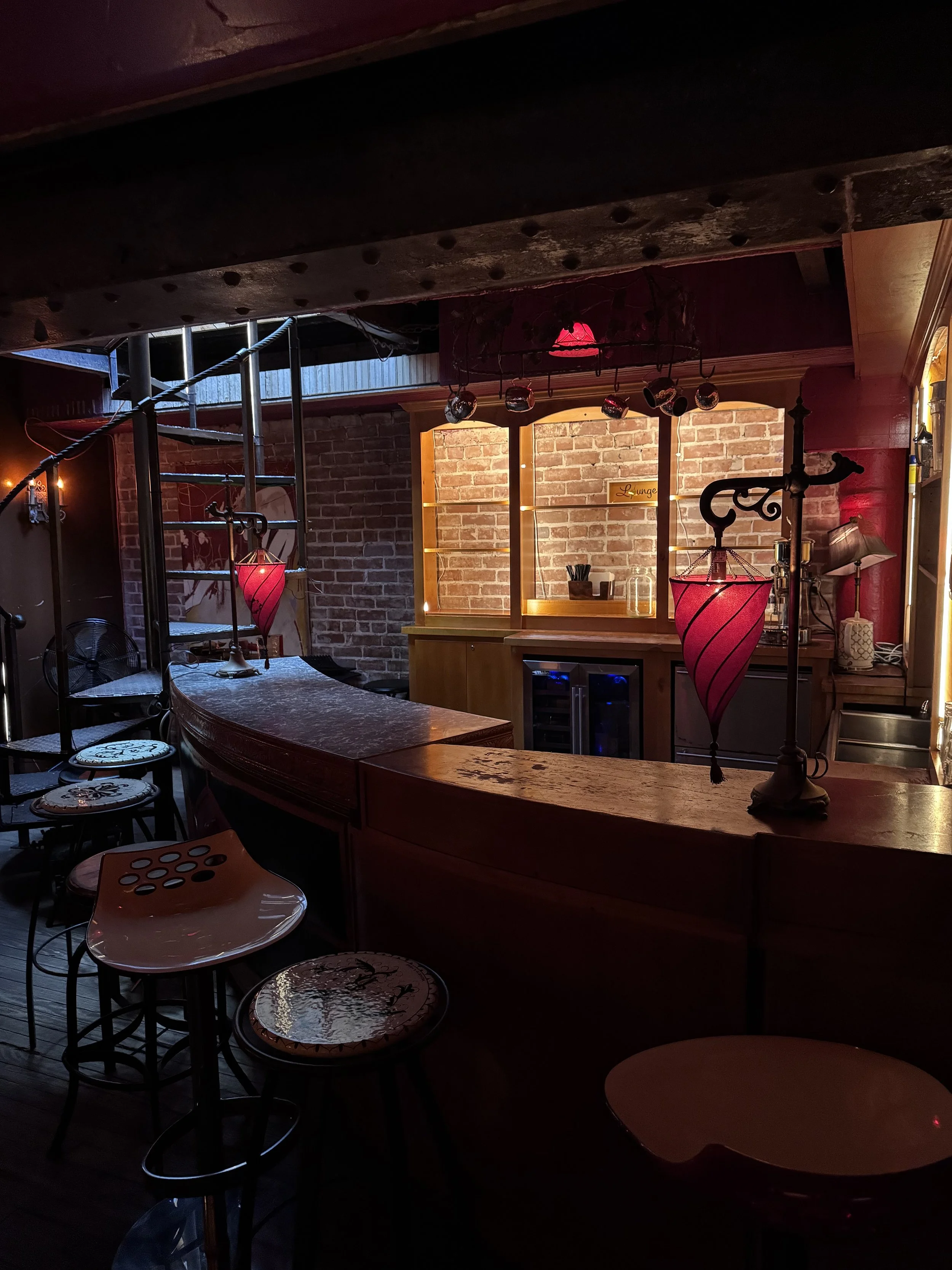 Bar on the mezzanine level.