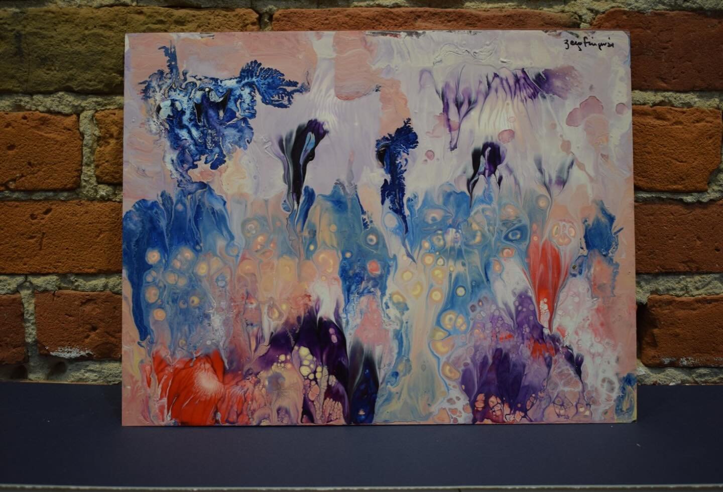 &ldquo;Bacteria&rdquo; 
.
.
Go check it out on the website! (link in bio)
.
.
.
.
.
#abstractart #burlingtonvermont #churchstreetmarketplace #abstractionsgallery