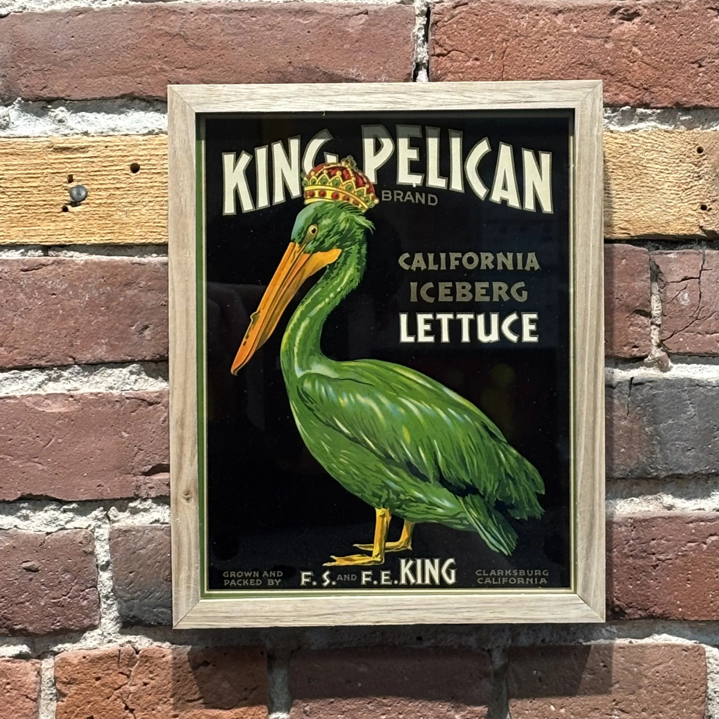 King Pelican Lettuce Label