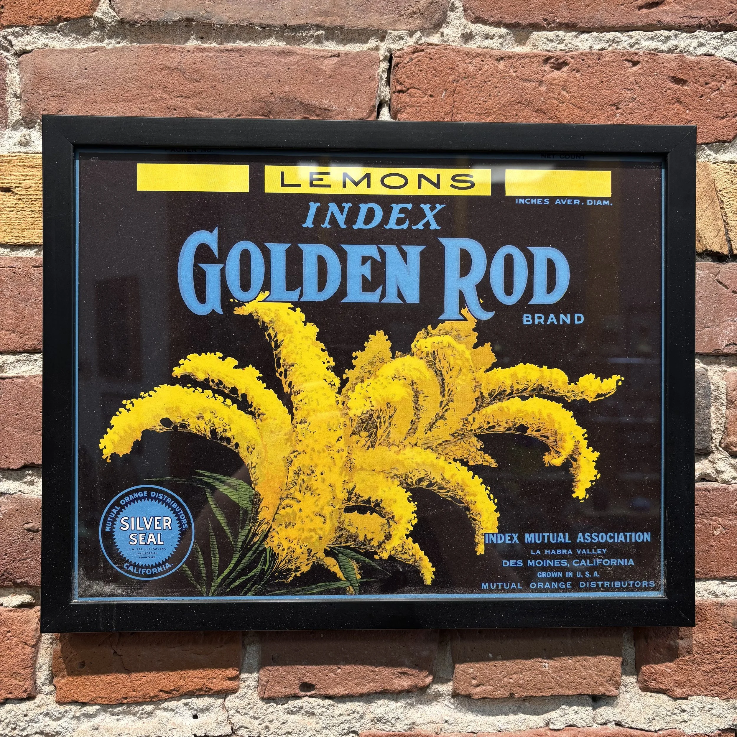 Golden Rod Lemon Crate Label