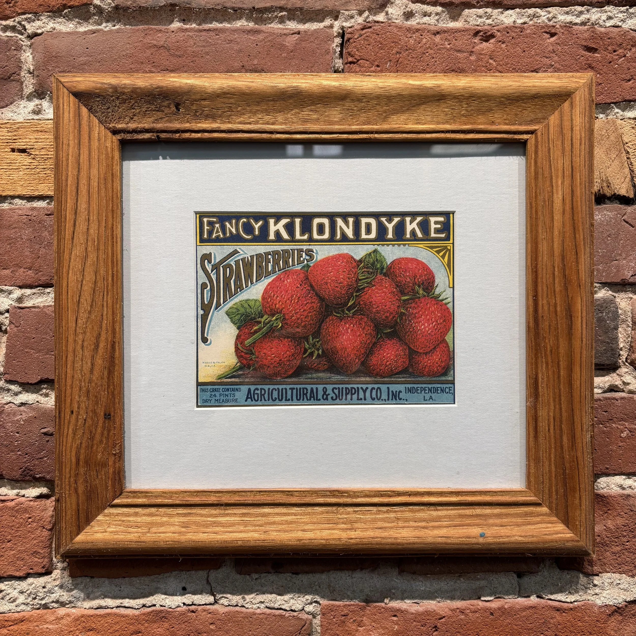 Klondyke Strawberries Label