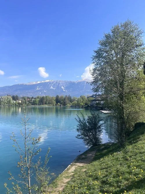 alpine lake snow capped mountains spring.jpeg