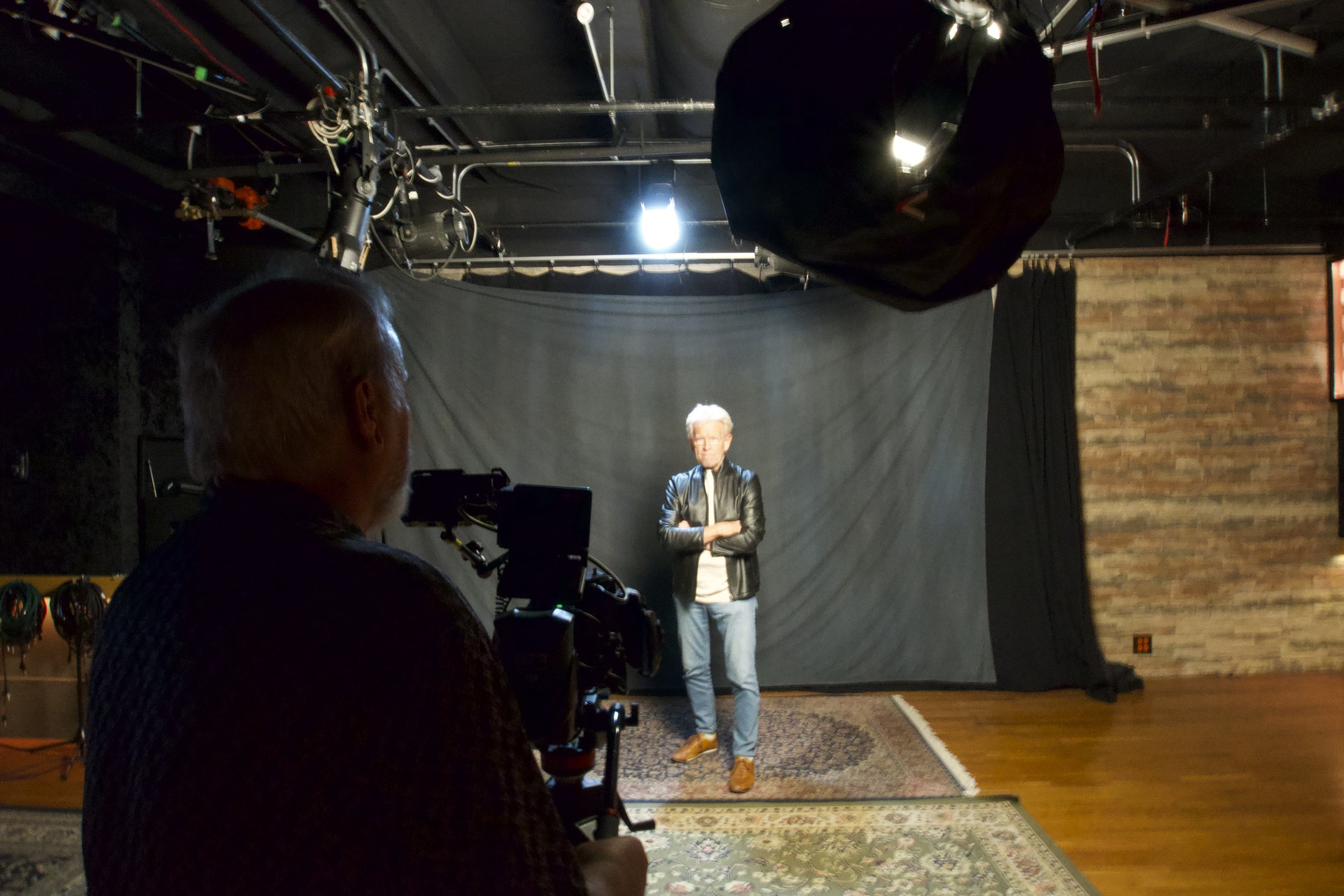narwhal video studio black curtain interview