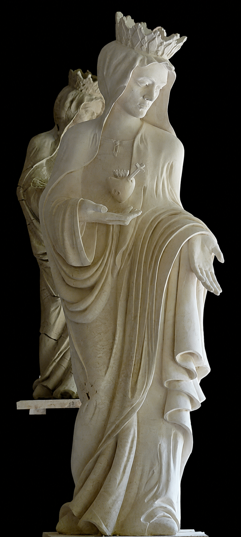 Statue Vierge Marie en pierre