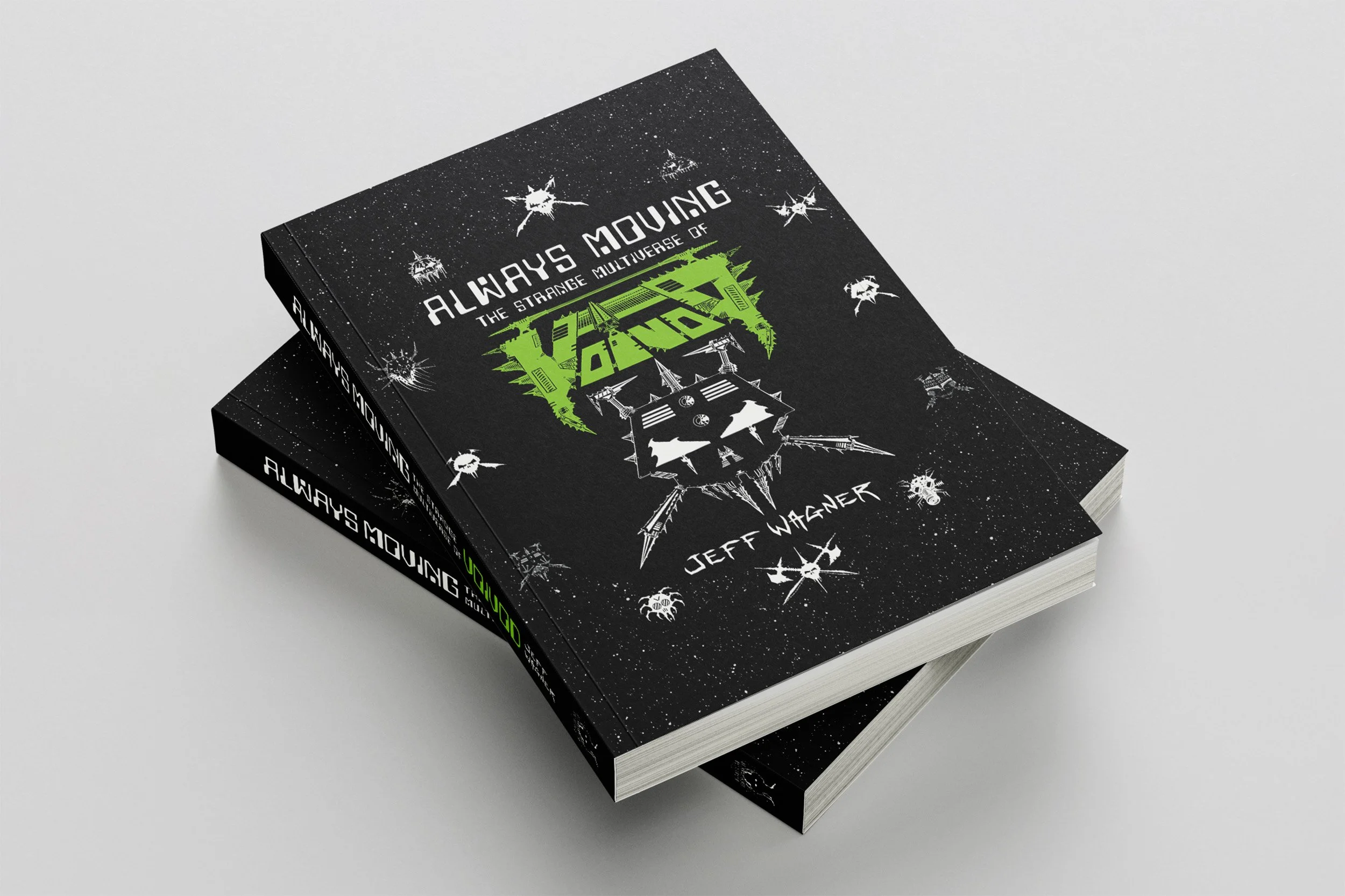 two stacked books cover design layout heavy metal canada voivod