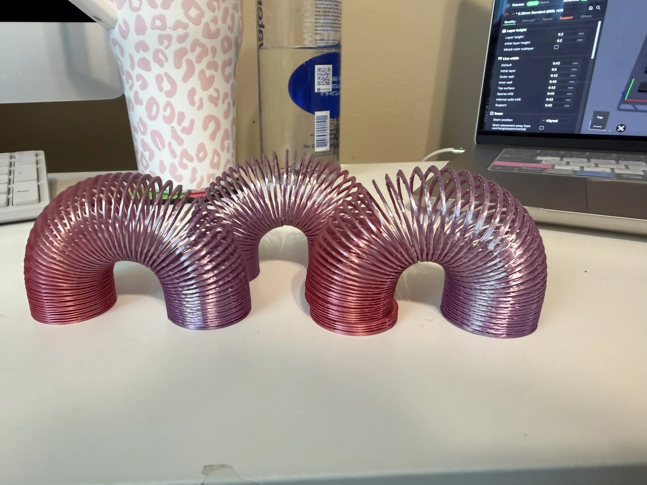 3D Printed Slinky Fidget – Multicolor Spiral Toy – Every One Unique
