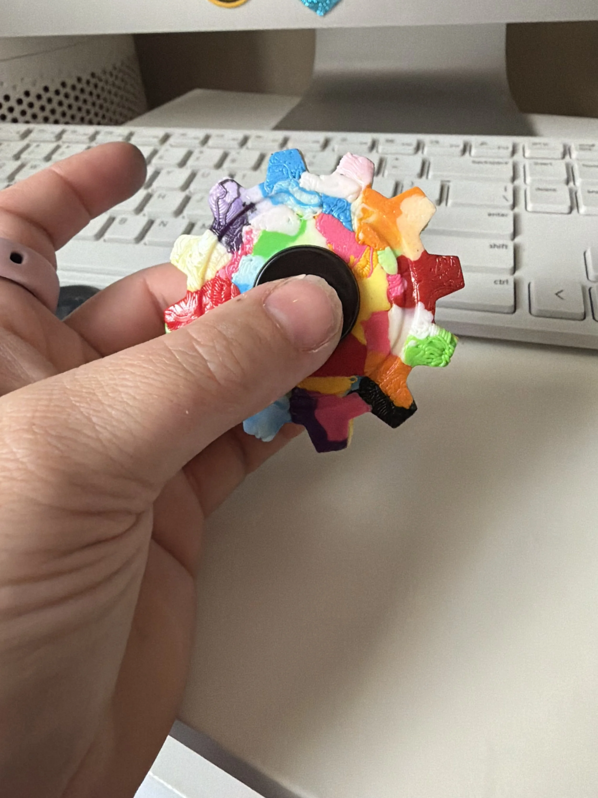 ♻️ Reclaimed Filament Fidget Spinner – One of a Kind! ♻️