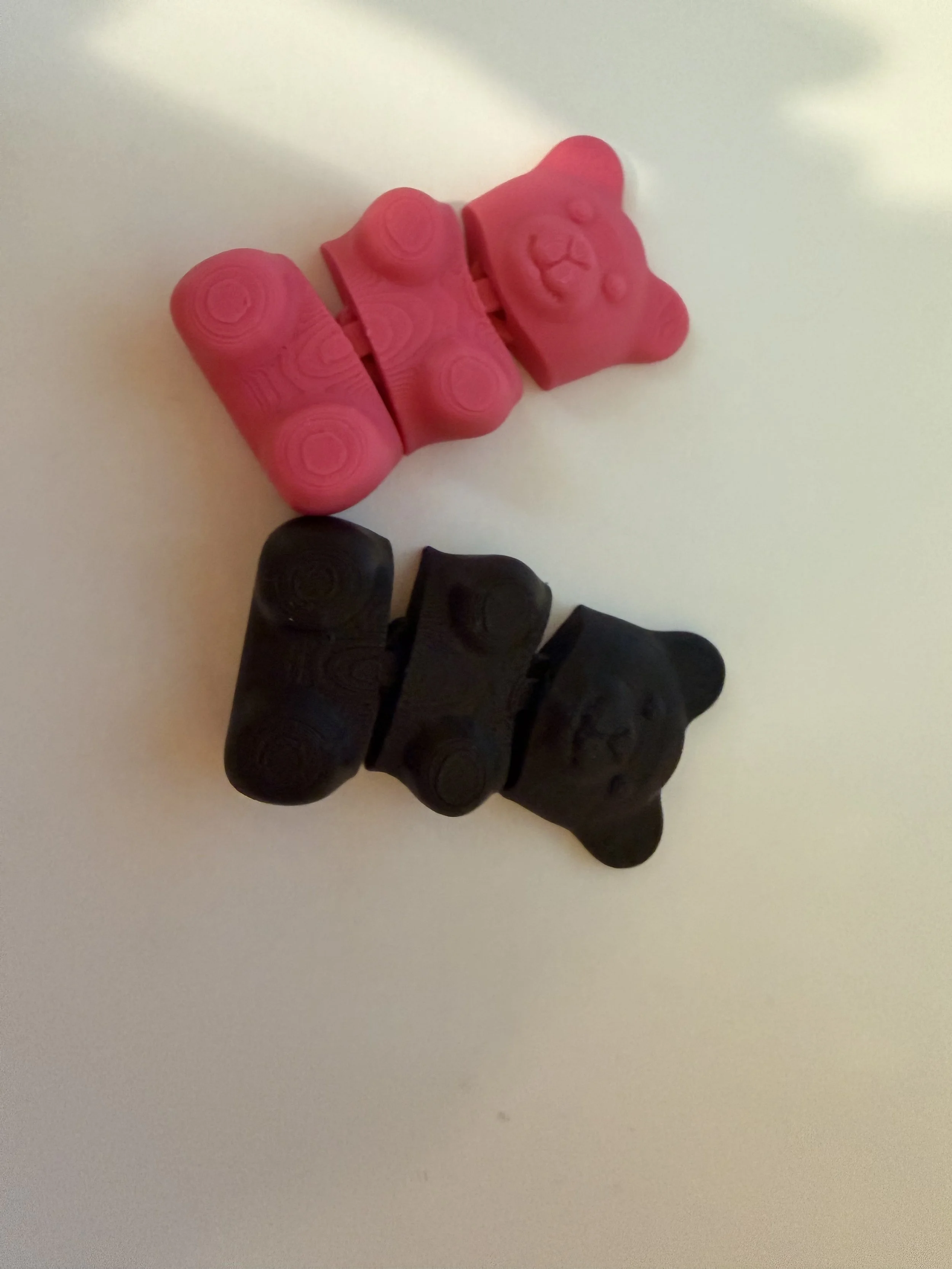 2-Pack Articulating Gummy Bears – Flexible 3D Printed Fidget