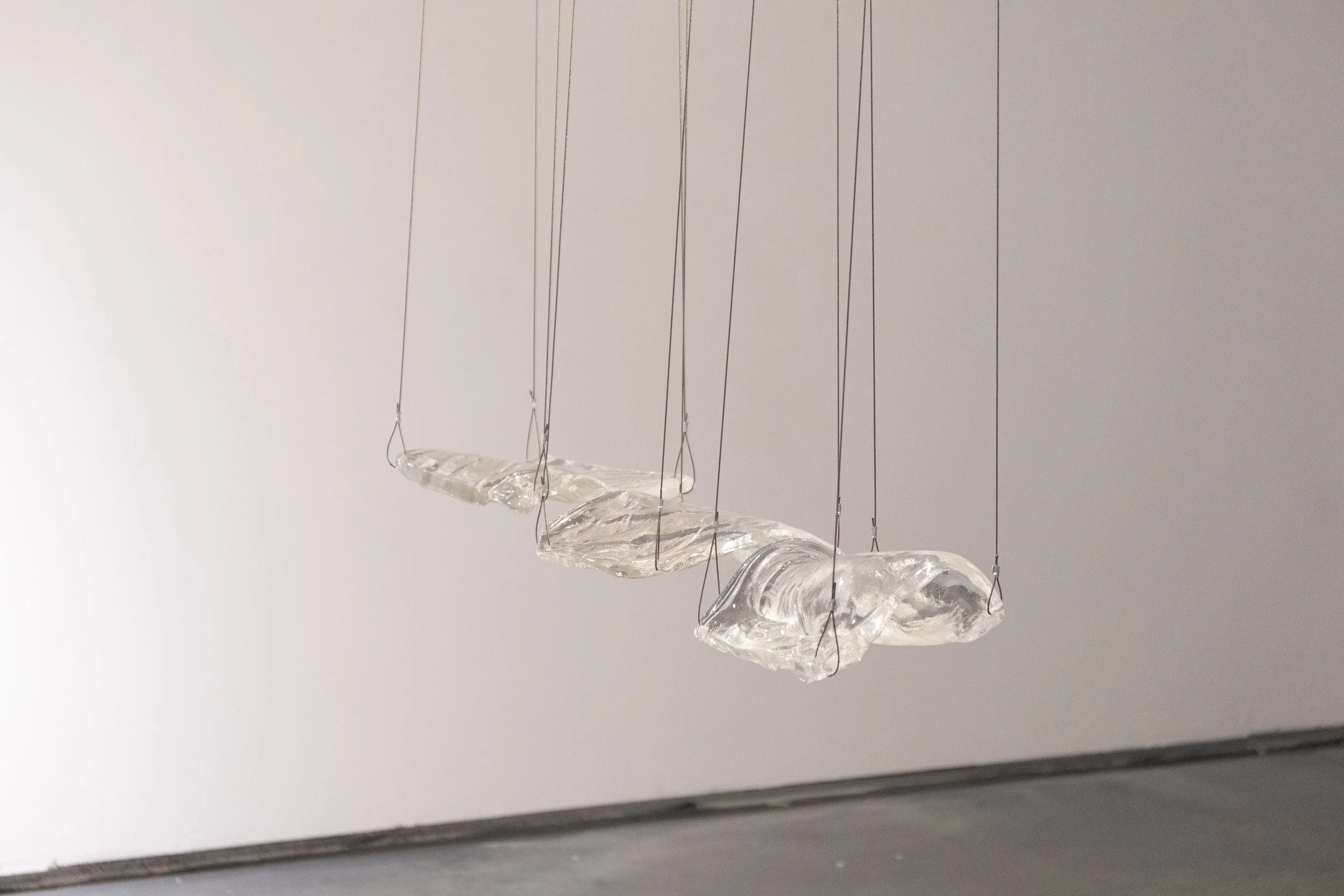 Fragile Embrace, 2025 (Installation) 33 x 9 x 70 inches
Cast glass
