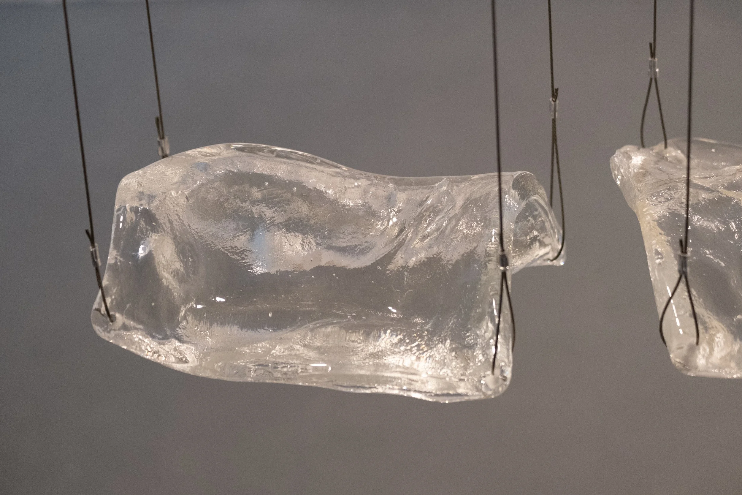 Fragile Embrace, 2025 (Installation) 33 x 9 x 70 inches
Cast glass
