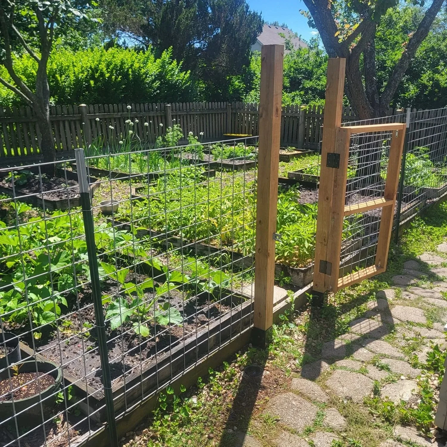 Construction of a garden gate and fence