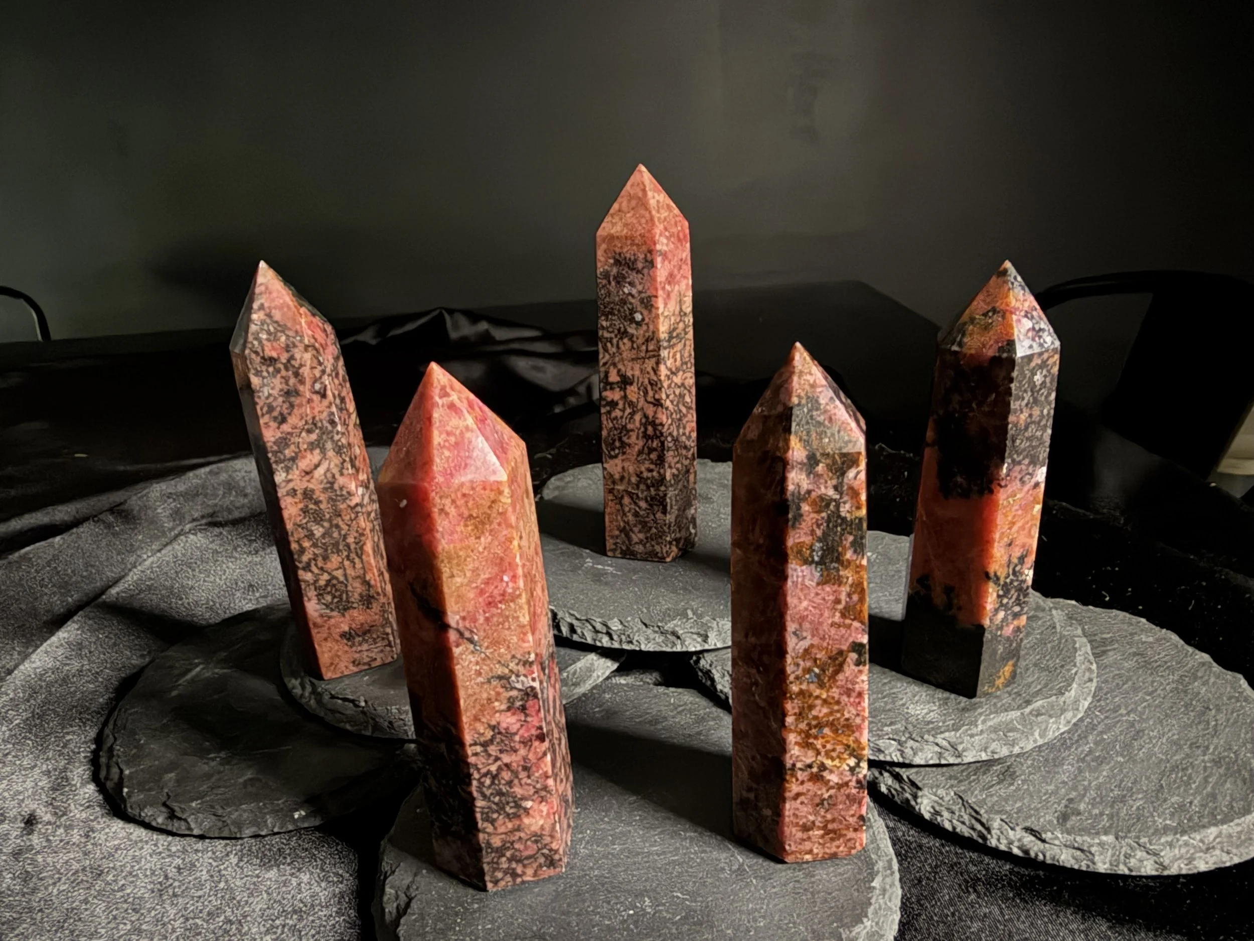 Red Rhodonite Tower