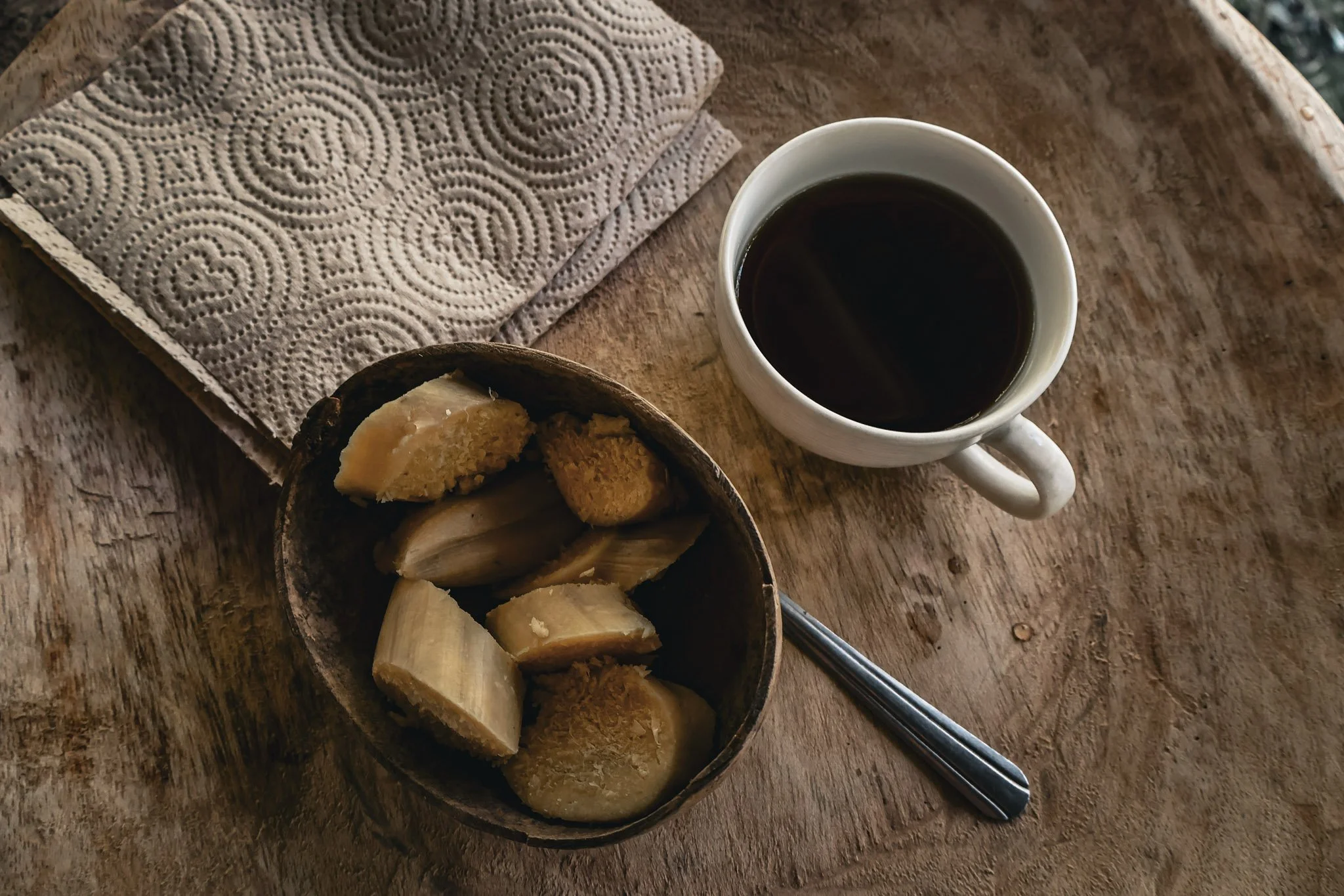 Café y bollo de bienvenida tradición