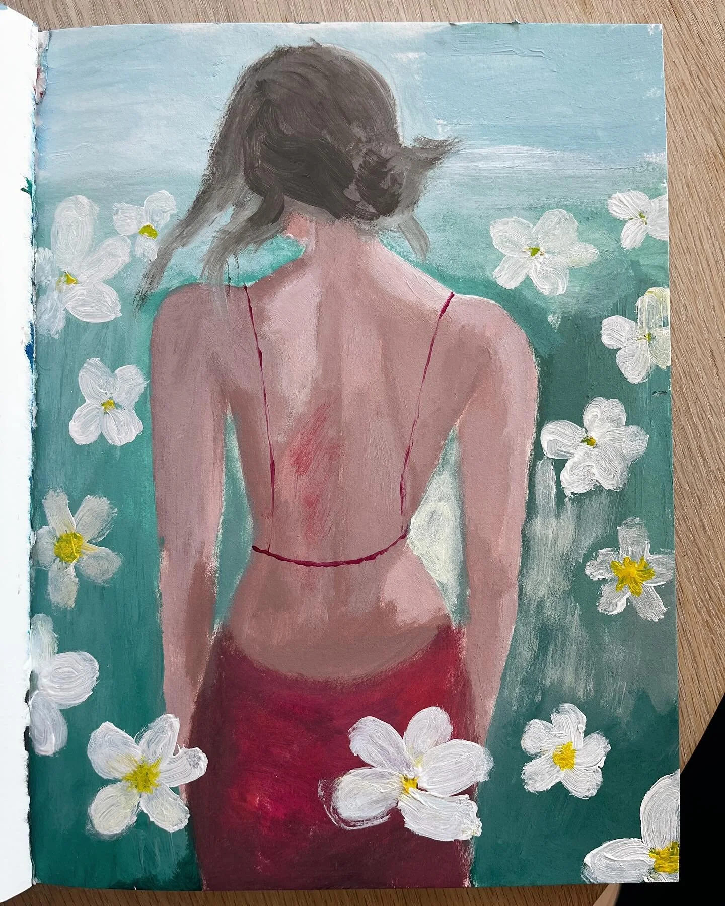 Maleskisser i akryl🎨 har visst en ting for rygg for tiden. Referansebilder funnet p&aring; pinterest✨
