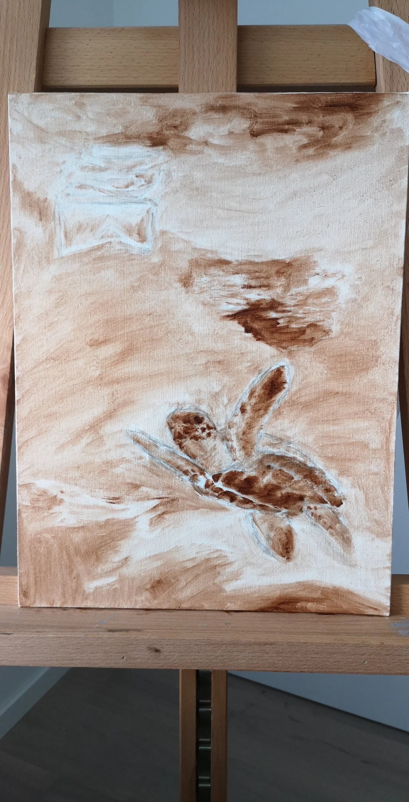 first layer of burnt umber
