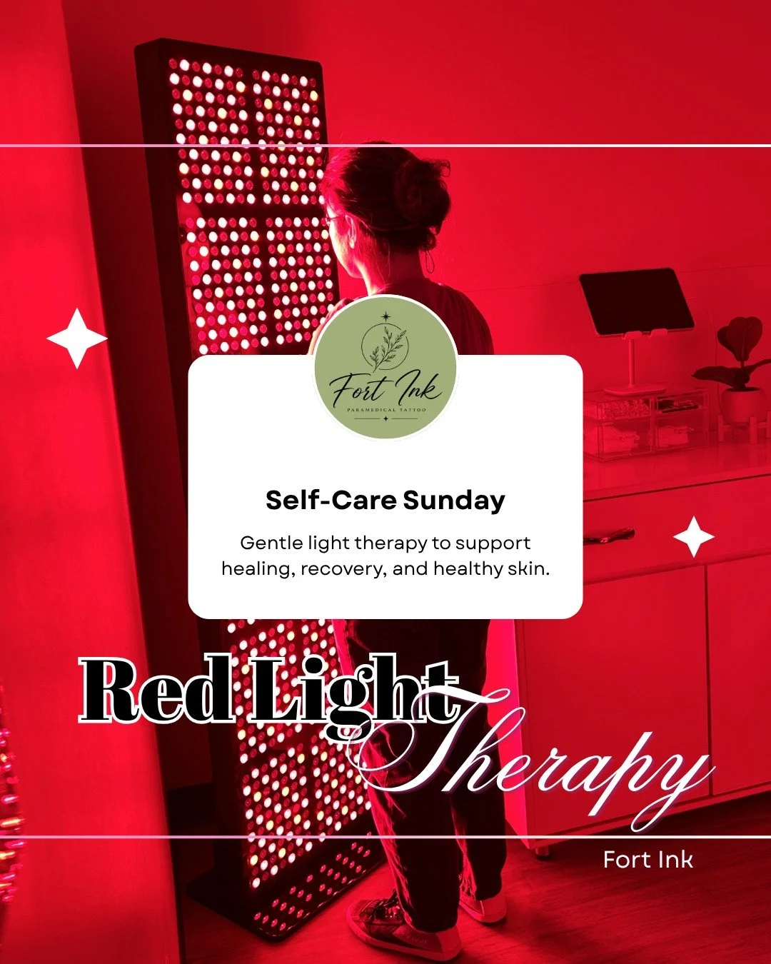 ☀️ Self-Care Sunday ☀️

Taking time to care for yourself isn't selfish&mdash;it's necessary.

One of my favorite recovery tools is Red Light Therapy. This gentle, non-invasive treatment uses specific wavelengths of light to help support the body's na