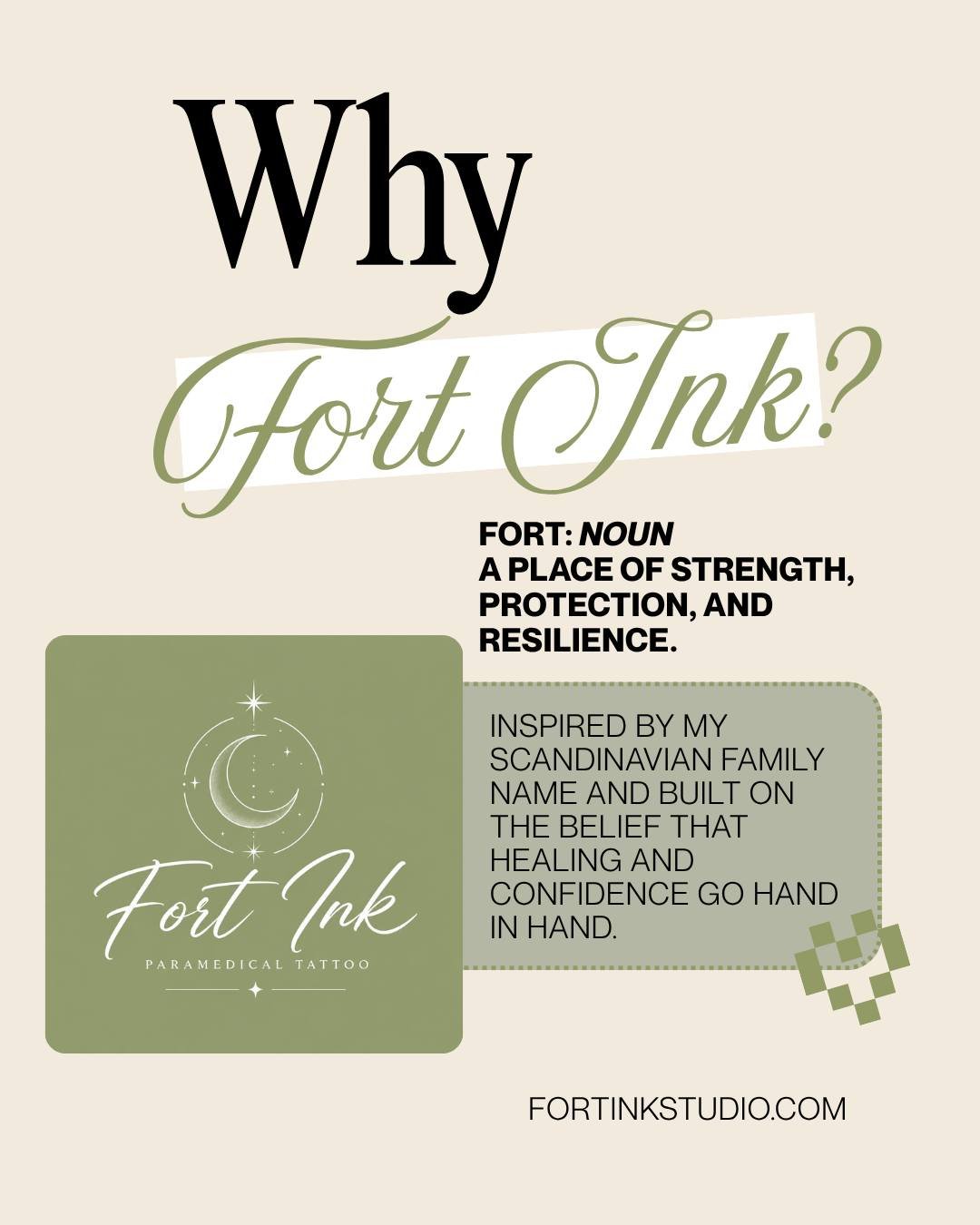 ✨ Why Fort Ink? ✨

People often ask where the name Fort Ink comes from.

Fort is my family name, with Scandinavian roots that trace back generations. The name represents strength, protection, and resilience&mdash;values that are at the heart of every